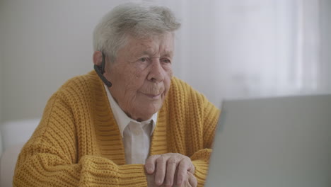 Una-Anciana-Habla-Con-Su-Nieta-En-Una-Videollamada-Usando-Una-Computadora-Portátil.videoconferencia-Con-Un-Médico